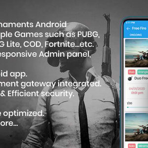 BattleMania Tournament App with Web Version & Admin Panel (PUBG, Free Fire, COD)